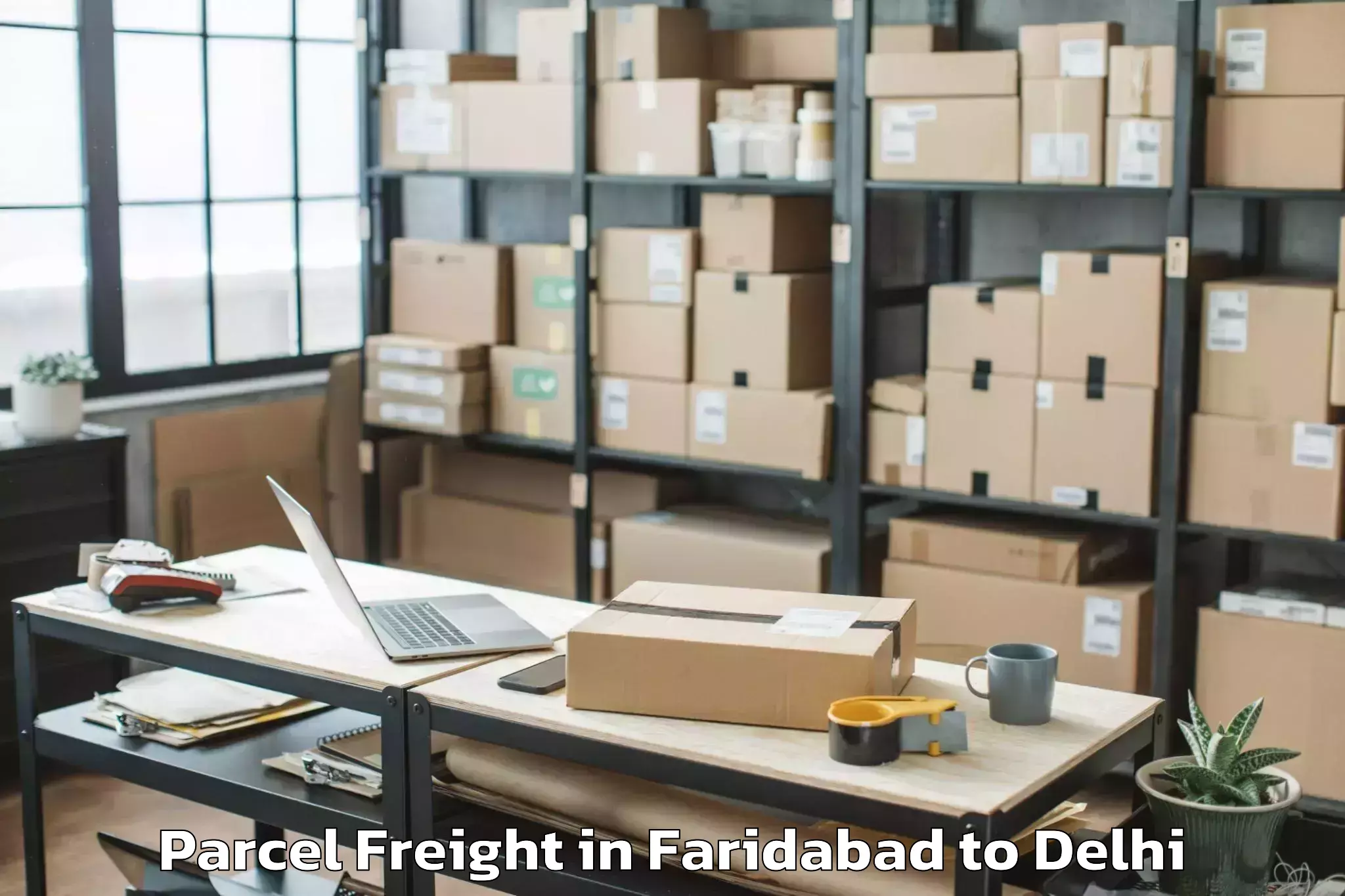 Quality Faridabad to Naraina Industrial Estate Parcel Freight